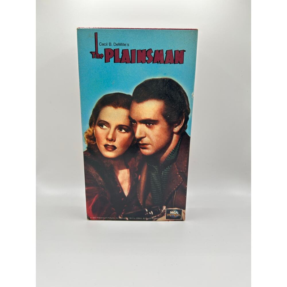 1993 Universal Studios Limited Release Western The Plainsman VHS Movie